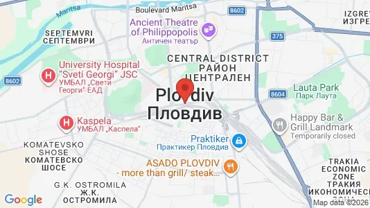 Büros zur Miete i Plovdiv - kort over placeringen
