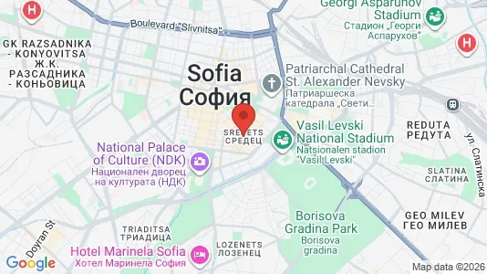 Kontorslokaler för uthyrning i Sofia Sredets - kort over placeringen