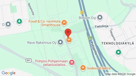 Kontorlokaler til leje i Oulu - kort over placeringen