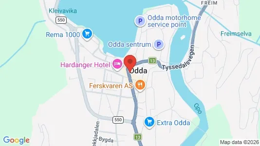 Boligeiendommer til salgs i Odda – Bilde fra Google Street View