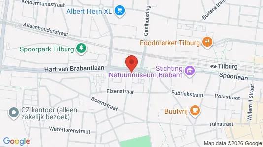 Commercial properties for rent i Tilburg - kort over placeringen