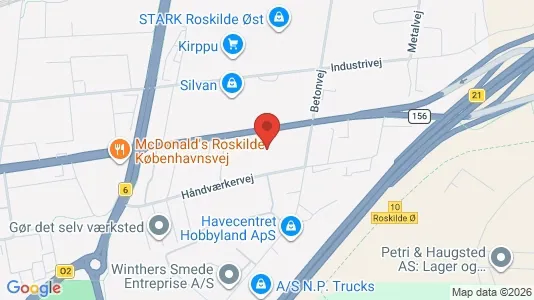Lagerlokaler til leje i Roskilde - Foto fra Google Street View