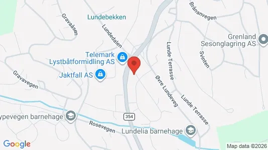 Kontorlokaler til leje i Porsgrunn - kort over placeringen