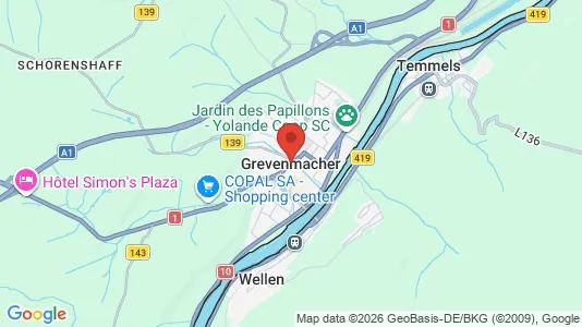Shops for rent i Grevenmacher - kort over placeringen