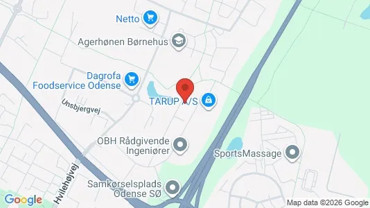 Magazijnen te huur i Odense SØ - Foto uit Google Street View