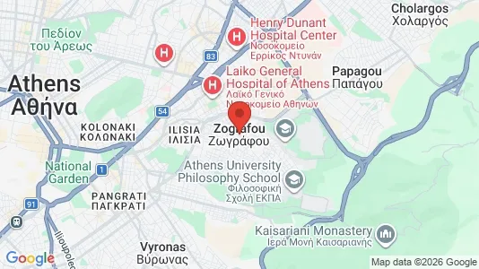 Commercial properties for rent i Zografou - kort over placeringen