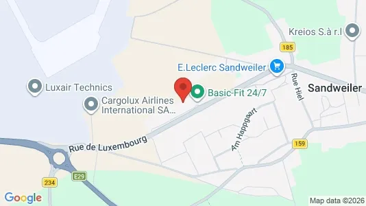 Commercial properties for rent i Sandweiler - kort over placeringen