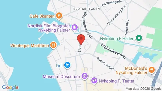 Lokaler til salg i Nykøbing Falster - kort over placeringen