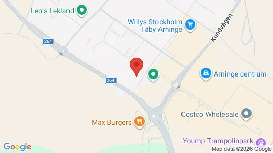 Commercial properties for rent i Täby - kort over placeringen