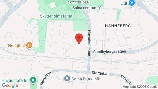 Kontorer til leie i Solna - kort over placeringen