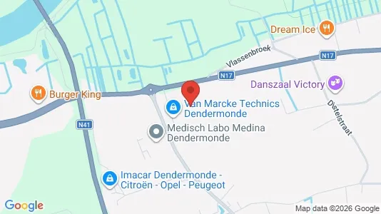 Warehouses for rent i Dendermonde - kort over placeringen