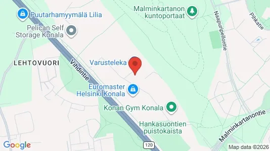 Lager til leie i Helsingfors Läntinen - kort over placeringen