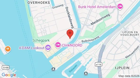 Kontorlokaler til leje i Amsterdam Noord - kort over placeringen