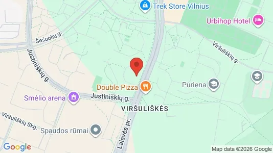 Lokaler til leje i Vilnius Viršuliškės - kort over placeringen