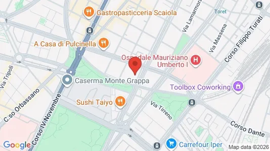 Varastot Vuokrattavana i Torino - kort over placeringen