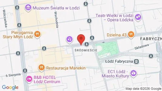 Office spaces for rent i Łódź - kort over placeringen