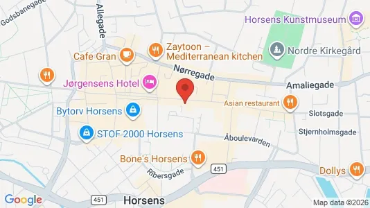 Espacios de oficina En alquiler i Horsens - kort over placeringen