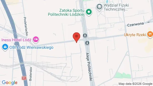 Kontorer til leie i Łódź - kort over placeringen