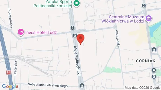 Office spaces for rent i Łódź - kort over placeringen