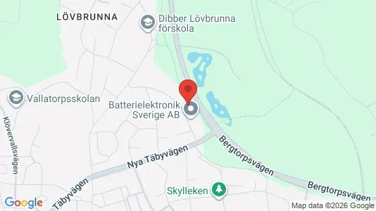 Industrial properties for rent i Täby - kort over placeringen