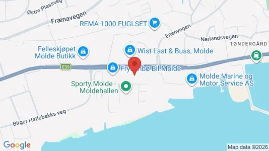 Kontorslokaler för uthyrning i Molde – Foto från Google Street View
