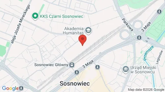 Office spaces for rent i Sosnowiec - kort over placeringen