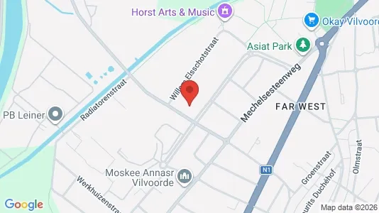 Commercial properties for rent i Vilvoorde - kort over placeringen