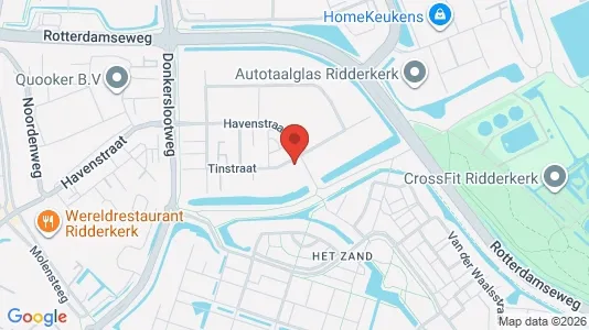 Commercial properties for rent i Ridderkerk - kort over placeringen