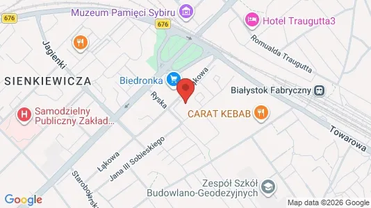 Office spaces for rent i Białystok - kort over placeringen
