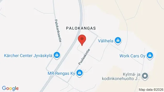 Lagerlokaler til leje i Jyväskylä - kort over placeringen