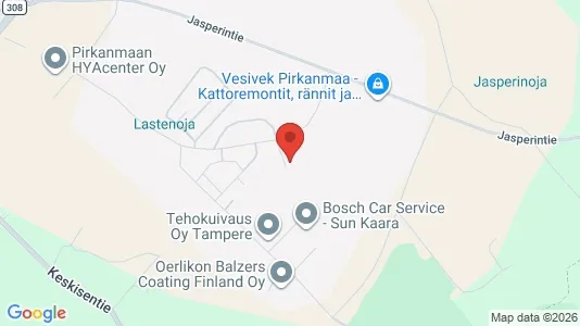 Lager zur Miete i Pirkkala - kort over placeringen