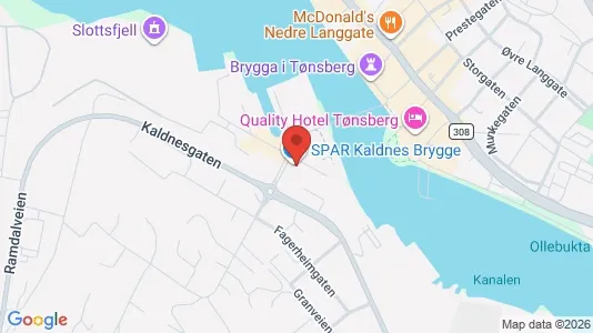 Office spaces for rent i Tønsberg - kort over placeringen