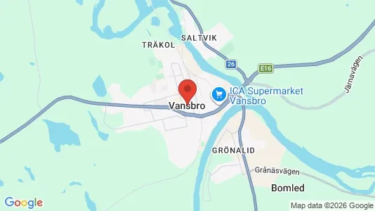 Restaurants for sale i Vansbro - kort over placeringen