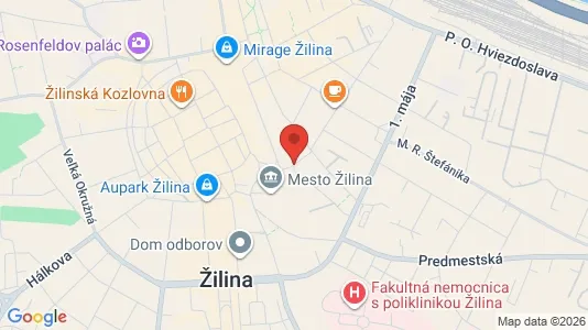 Commercial properties for rent i Žilina - kort over placeringen
