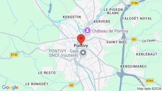 Commercial properties for sale i Pontivy - kort over placeringen