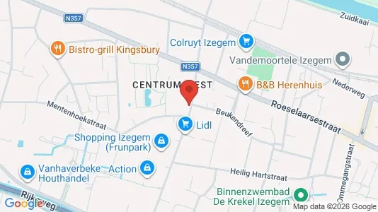 Garages for sale i Izegem - kort over placeringen
