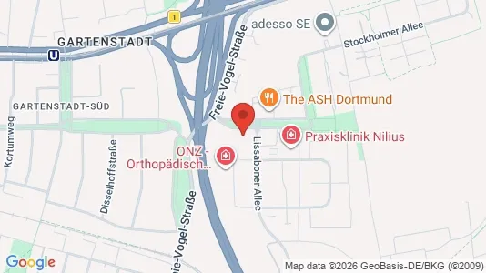 Espacios de oficina En alquiler i Dortmund - kort over placeringen