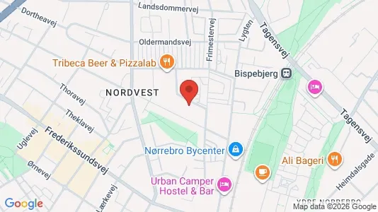 Büros zur Miete i Kopenhagen NV - kort over placeringen