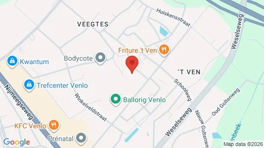 Lokaler til leje i Venlo - kort over placeringen