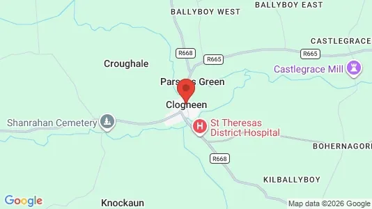 Commercial properties for rent i Clogheen - kort over placeringen