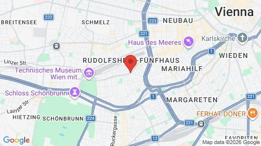 Shops for rent i Wien Rudolfsheim-Fünfhaus - kort over placeringen