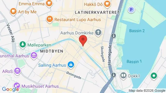 Kontorslokaler för uthyrning i Århus C – Foto från Google Street View