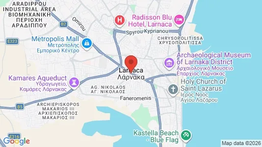 Office spaces for sale i Larnaca - kort over placeringen