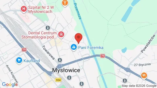 Kontorer til leie i Mysłowice – Bilde fra Google Street View