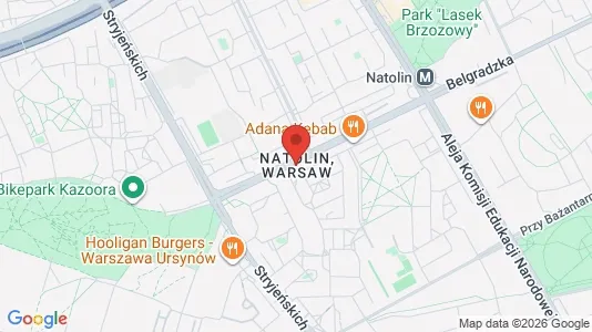 Toimistotilat Vuokrattavana i Varsova Ursynów - kort over placeringen