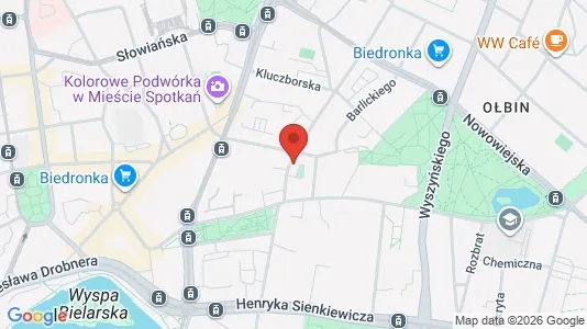 Office spaces for rent i Wrocław - kort over placeringen