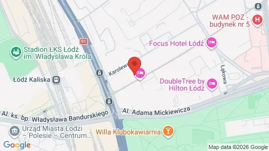 Kantorruimte te huur i Łódź - kort over placeringen
