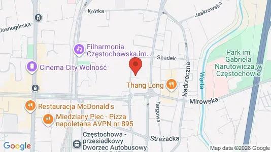 Lokale biurowe Do wynajęcia i Częstochowa - kort over placeringen