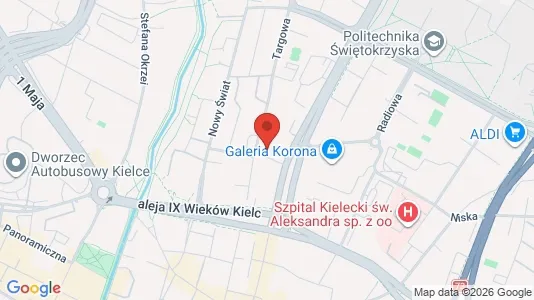 Kontorlokaler til leje i Kielce - Foto fra Google Street View