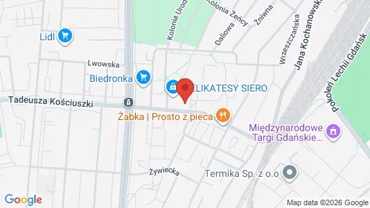 Office spaces for rent i Gdańsk - kort over placeringen